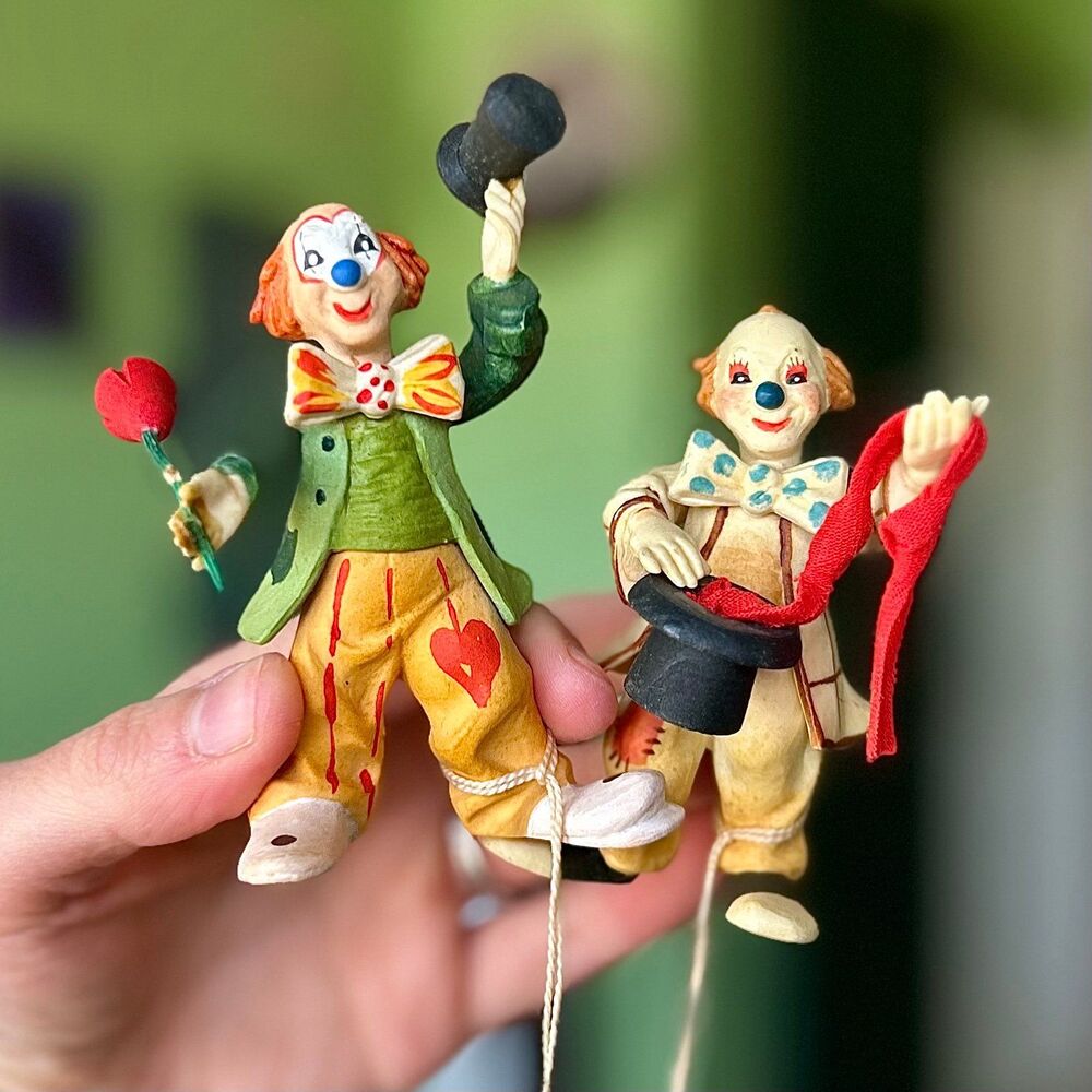 VTG Toriart Italian Clowns Set Decorative Figurines x2